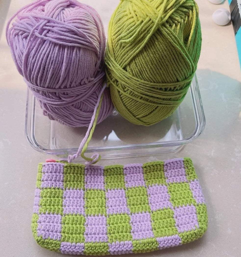 Green and purple new color plaid hobo