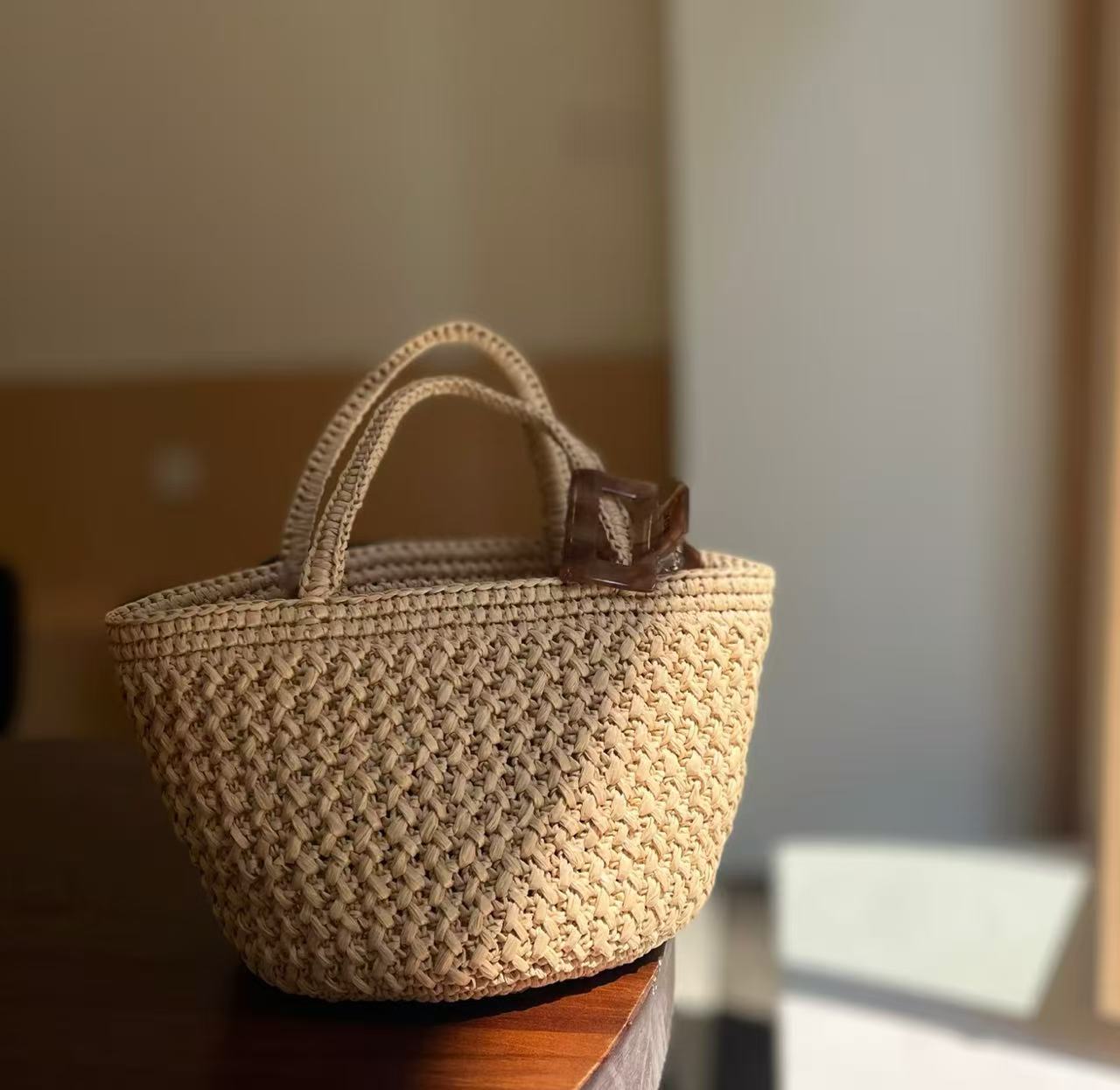 Summer straw bag